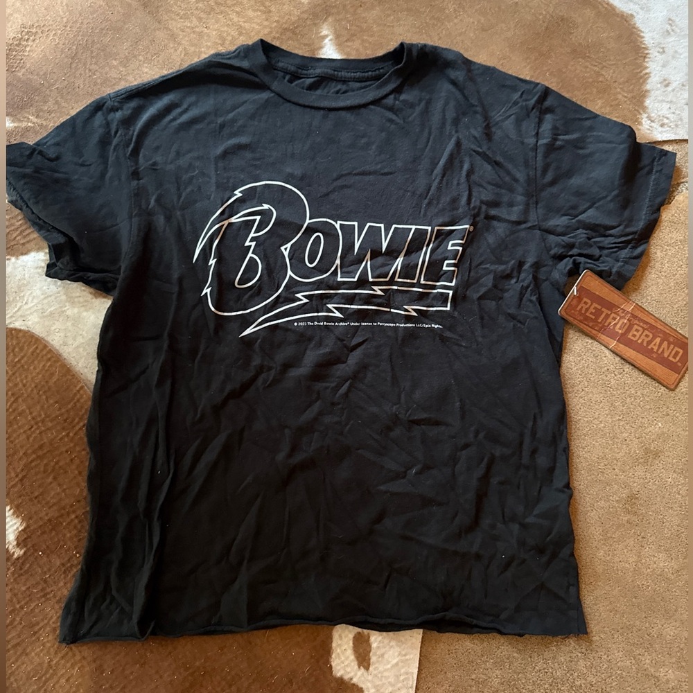 Original Retro Brand Black Tee with White Graphic